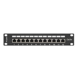 Lanberg PPF6-9012-B Patch Panel 12 Ports Cat6 Noir Métal