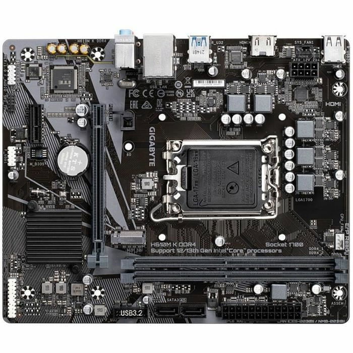 Gigabyte H610M K LGA1700 microATX DDR4 Gigabyte H610M K LGA1700 microATX DDR4