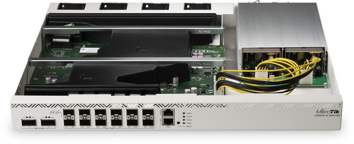 MikroTik AL73400 Cloud Core Router 2216 - Routeur avec 2 ports 100G QSFP28, 12 ports 25G SFP28, 1 port 1G Ethernet, L3 Hardware Offloading et RouterOS
