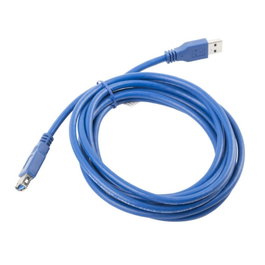 Lanberg Cable USB 3.0 Mâle vers Mâle - Alargador, 3 mètres, Connecteurs Dorés, Bleu
