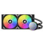 Sharkoon Kit de Refroidissement Liquide CPU S70 RGB 120mm Double Ventilateur PWM Radiateur Aluminium Compatible Intel AMD