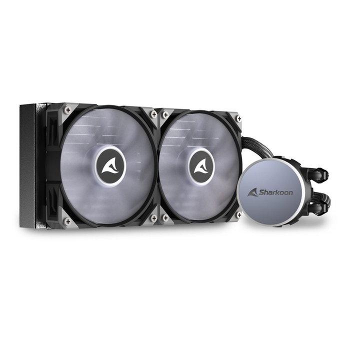 Sharkoon Kit de Refroidissement Liquide CPU S70 RGB 120mm Double Ventilateur PWM Radiateur Aluminium Compatible Intel AMD Sharkoon Kit de Refroidissement Liquide CPU S70 RGB 120mm Double Ventilateur PWM Radiateur Aluminium Compatible Intel AMD