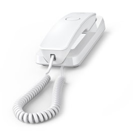Gigaset Desk 200 Téléphone Fixe Filaire Blanc - Avec 10 Touches de Composition Rapide et Compatible Prothèse Auditive