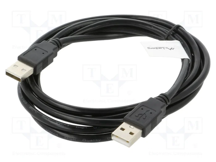 LANBERG Câble USB 2.0 USB A mâle vers USB A mâle 1,8m noir LANBERG Câble USB 2.0 USB A mâle vers USB A mâle 1,8m noir