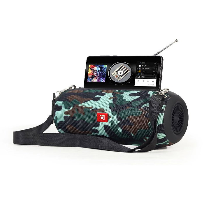 GEMBIRD Haut-parleur Bluetooth Camouflage avec Support Mobile/Tablette
