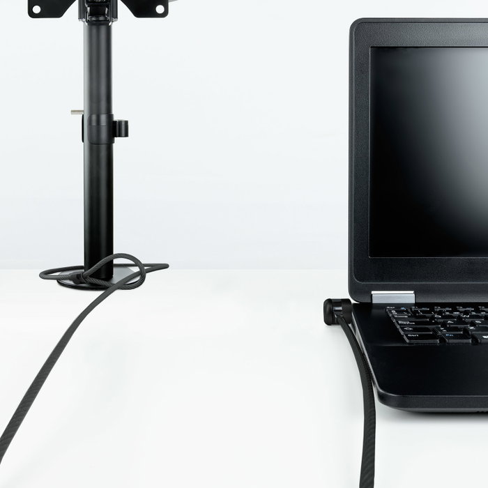 Tooq Câble de Sécurité avec Clé pour Ordinateur Portable - 1.5 m - Compatible avec Portables, Moniteurs et TV avec Fente Kensington Tooq Câble de Sécurité avec Clé pour Ordinateur Portable - 1.5 m - Compatible avec Portables, Moniteurs et TV avec Fente Kensington