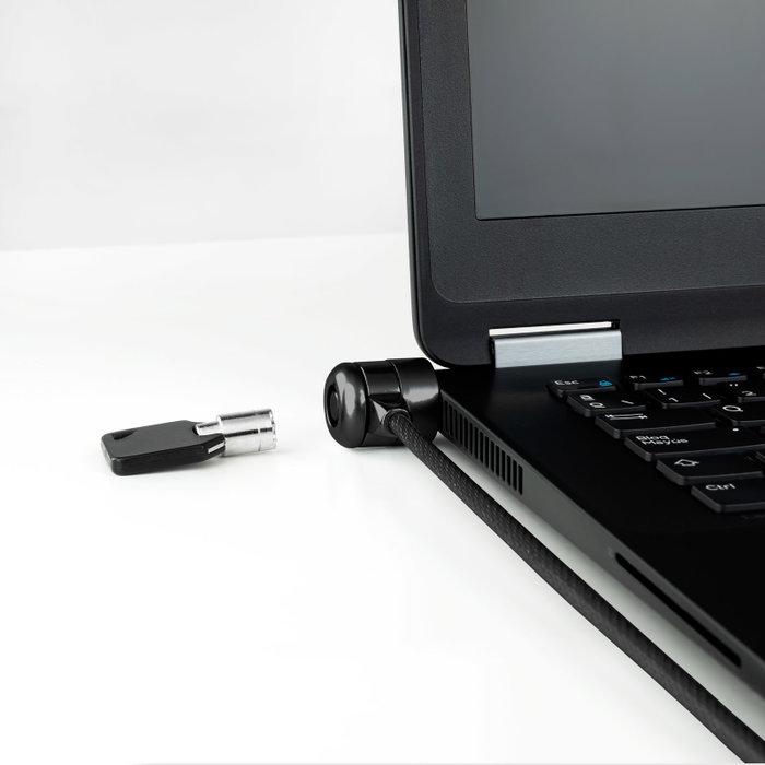 Tooq Câble de Sécurité avec Clé pour Ordinateur Portable - 1.5 m - Compatible avec Portables, Moniteurs et TV avec Fente Kensington Tooq Câble de Sécurité avec Clé pour Ordinateur Portable - 1.5 m - Compatible avec Portables, Moniteurs et TV avec Fente Kensington