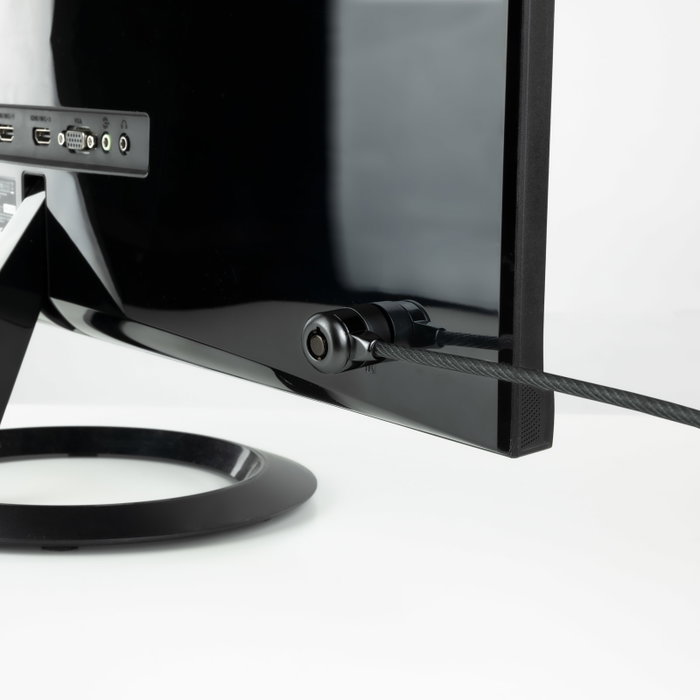 Tooq Câble de Sécurité avec Clé pour Ordinateur Portable - 1.5 m - Compatible avec Portables, Moniteurs et TV avec Fente Kensington Tooq Câble de Sécurité avec Clé pour Ordinateur Portable - 1.5 m - Compatible avec Portables, Moniteurs et TV avec Fente Kensington