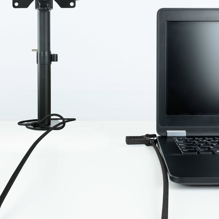 Tooq Câble de Sécurité à Combinaison pour Portables 1.5 M - Verrou Kensington