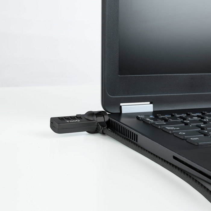 Tooq Câble de Sécurité à Combinaison pour Portables 1.5 M - Verrou Kensington