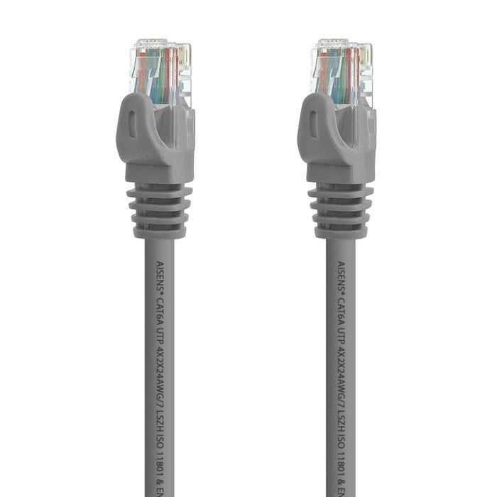 Câble RJ45 Catégorie 6 UTP Rigide Aisens A145-0329 Gris 5 m Câble RJ45 Catégorie 6 UTP Rigide Aisens A145-0329 Gris 5 m