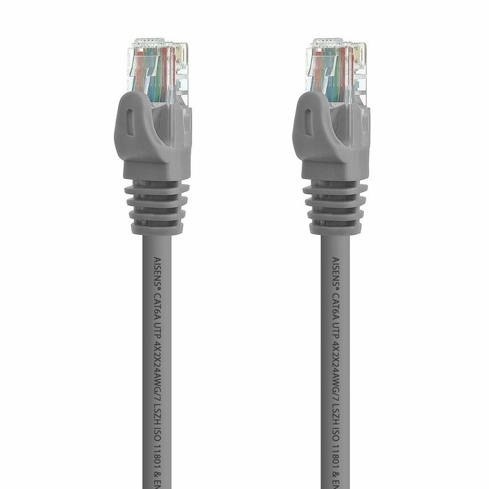 Câble RJ45 Catégorie 6 UTP Rigide Aisens A145-0329 Gris 5 m Câble RJ45 Catégorie 6 UTP Rigide Aisens A145-0329 Gris 5 m
