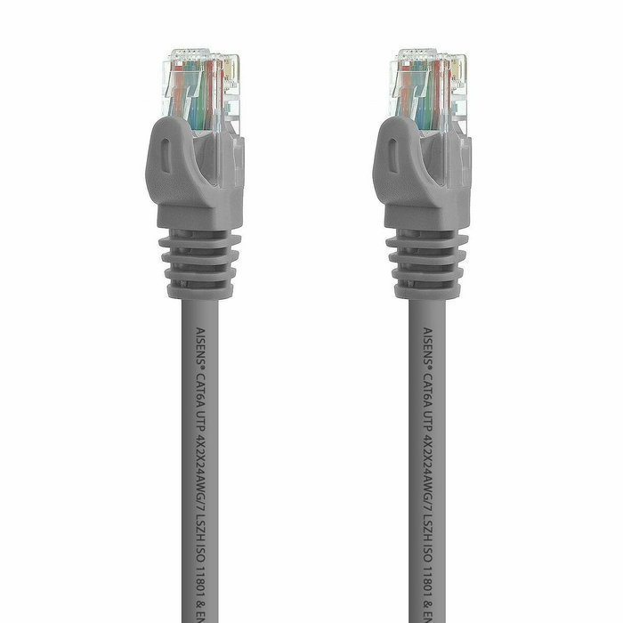 Câble RJ45 Catégorie 6 UTP Rigide Aisens A145-0329 Gris 5 m Câble RJ45 Catégorie 6 UTP Rigide Aisens A145-0329 Gris 5 m