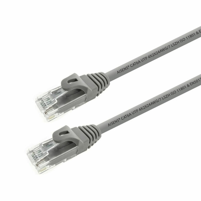 Câble RJ45 Catégorie 6 UTP Rigide Aisens A145-0329 Gris 5 m Câble RJ45 Catégorie 6 UTP Rigide Aisens A145-0329 Gris 5 m