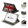 Subblim Trendy Case Housse universelle pour tablette 10.1 pouces - Folio avec support, fermeture élastique, motif Union Jack