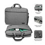 SUBBLIM Malette pour ordinateur portable Elite 15.6 pouces grise, compartiments multiples, protection renforcée
