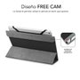 Subblim Housse Freecam Universelle pour Tablette 10.1 Pouces, Folio Smart Cover avec Atril, Finition Tissu, Noir