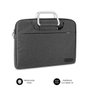 Subblim Business Housse pour ordinateur portable 14 pouces grise étanche avec poignée et bandoulière