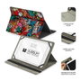 Subblim Trendy Case Housse Universelle pour Tablette 10.1 Pouces, Folio Protectrice avec Support 3 Angles, Silicone, Noir