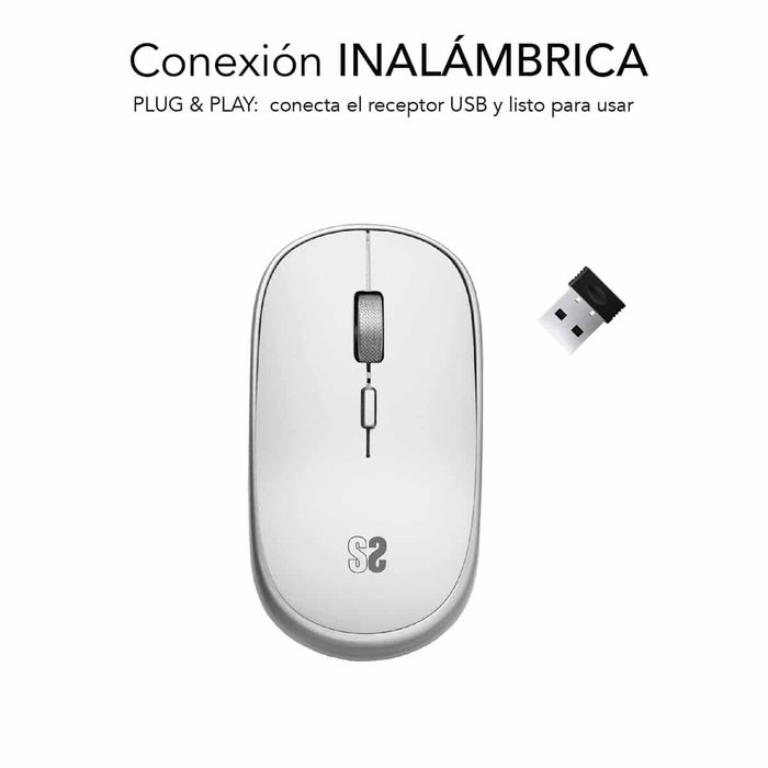 Souris sans-fil Subblim SUBMO-RFM0001 Argenté 1600 dpi