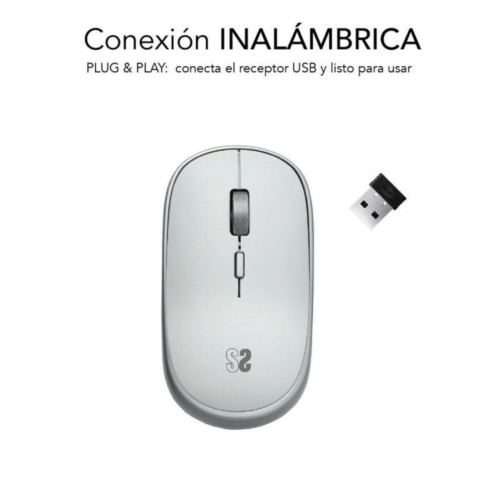 Souris sans-fil Subblim SUBMO-RFM0001 Argenté 1600 dpi