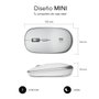 Subblim Souris Sans Fil Submo RFM0001 Argent - Ultra Silencieuse, 4 Boutons, 1600 DPI, USB, Ergonomique