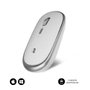 Subblim Souris Sans Fil Submo RFM0001 Argent - Ultra Silencieuse, 4 Boutons, 1600 DPI, USB, Ergonomique