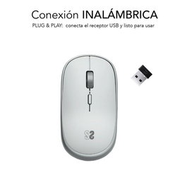 Mini Souris Optique Subblim SUBMO-RFM0001 Argenté 1600 dpi