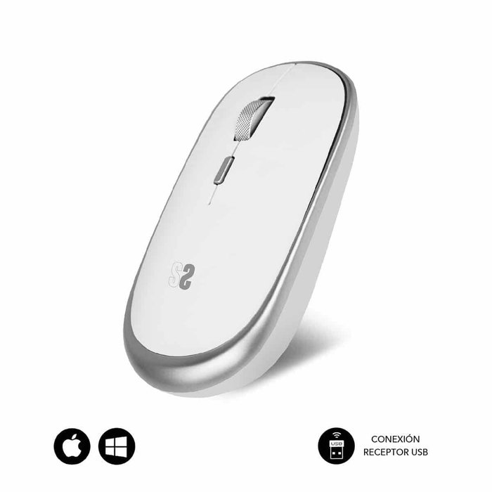 Mini Souris Optique Subblim SUBMO-RFM0001 Argenté 1600 dpi