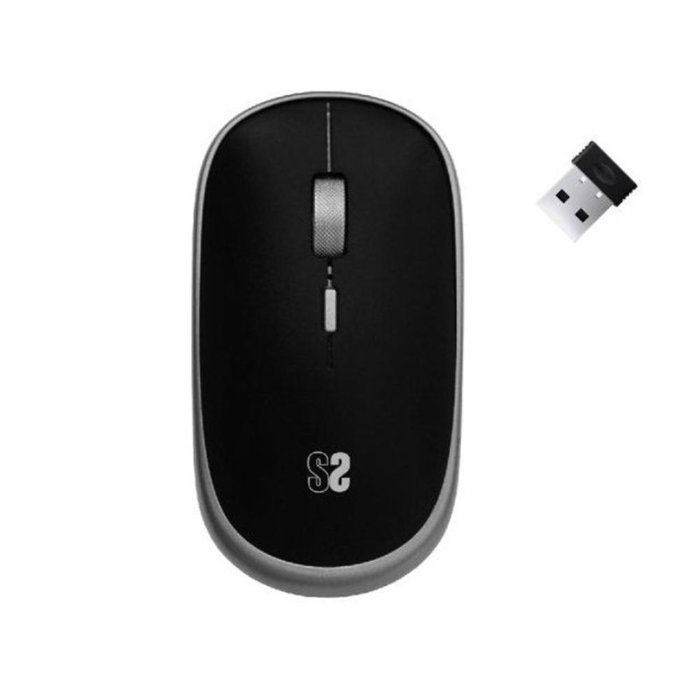 Subblim Rfm0002 Souris sans fil Silent Click Noir - 1600 DPI, 4 boutons, ultra-mince