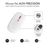 Subblim Ldflat2 Souris Sans Fil Bluetooth 5.1 USB Rechargeable Silencieuse LED 7 Couleurs Ambidextre 1600 DPI Blanc