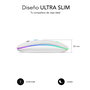 Souris Bluetooth Sans Fil Subblim SUBMO-LDFLAT2 Blanc 1600 dpi