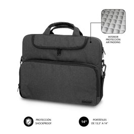 Subblim Mallet Sacoche pour Ordinateur Portable 13.3-14 Pouces Air Padding Protection Antichoc Compartiments Organisateur
