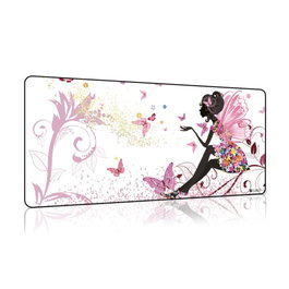 Subblim Alfombrilla Hada XL Souris Tapis de Bureau 90x40x0.3cm Antidérapant Bordures Cousues Multicolore