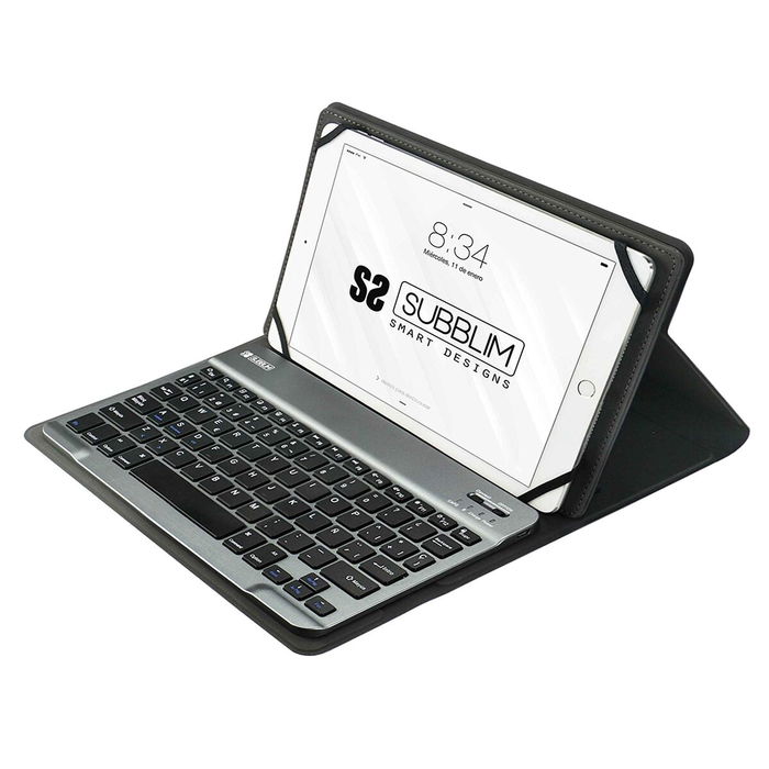 Housse pour Tablette et Clavier Subblim SUB-KT2-BT0002 Gris Espagnol Qwerty