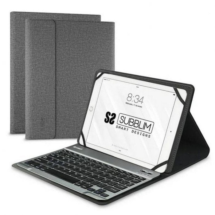 Housse pour Tablette et Clavier Subblim SUB-KT2-BT0002 Gris Espagnol Qwerty Housse pour Tablette et Clavier Subblim SUB-KT2-BT0002 Gris Espagnol Qwerty