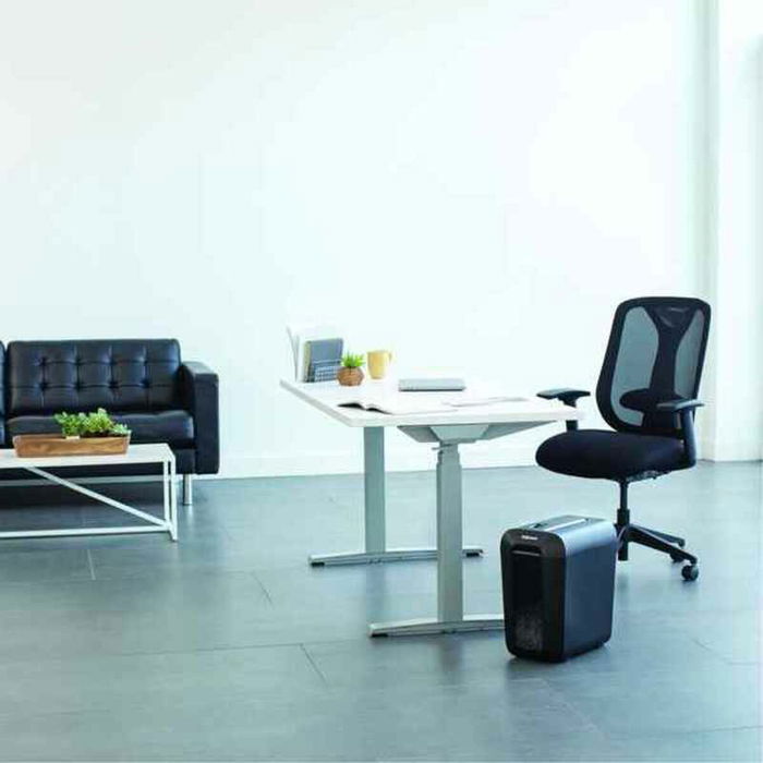 Fellowes LX65 Destructeur de documents avec coupe croisée 4x40 mm (P-4) - 10 feuilles, 22 L - Destruction agrafes, trombones, cartes