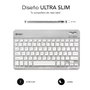 Subblim KBT-SM0001 Clavier Bluetooth 3.0 Ultra-fin Argent pour Tablet Smartphone PC Android iOS Windows Mac