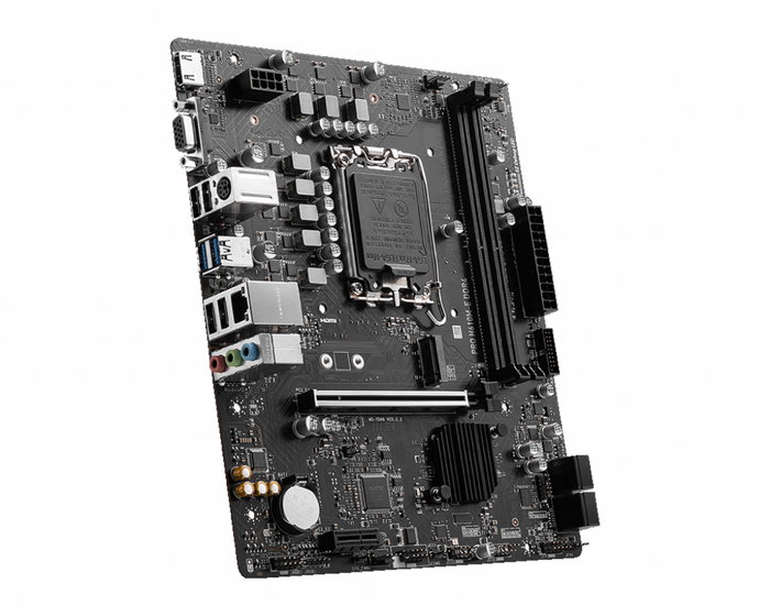 MSI PRO H610M-E DDR4 Carte mère micro ATX LGA1700 H610 (7D48-001R) - USB 3.2 Gen 1, Gigabit LAN, HD Audio