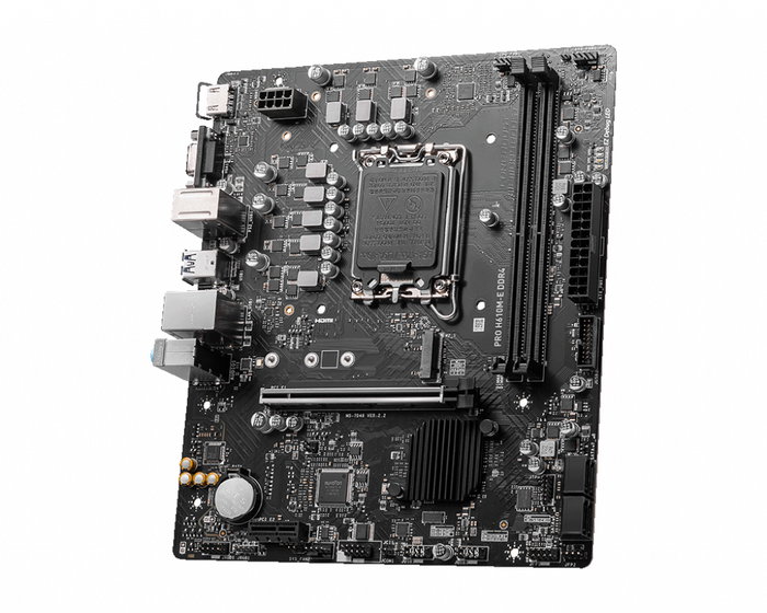MSI PRO H610M-E DDR4 Carte mère micro ATX LGA1700 H610 (7D48-001R) - USB 3.2 Gen 1, Gigabit LAN, HD Audio