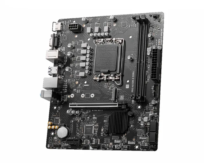 MSI PRO H610M-E DDR4 - Carte mère micro-ATX socket Intel LGA 1700 pour 12e/13e/14e génération, avec PCIe 4.0, 2x slots M.2, 2.5G LAN et HDMI