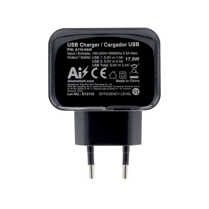 Chargeur mural Aisens A110-0440 Noir 17 W