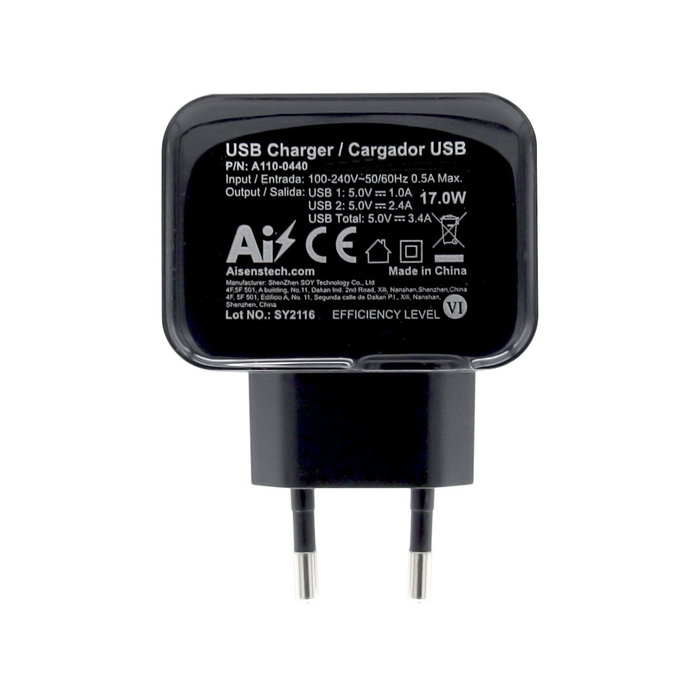 Chargeur mural Aisens A110-0440 Noir 17 W