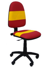 PIQUERAS Y CRESPO Chaise de bureau Aýna rouge avec mécanisme de contact permanent