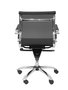 Chaise Barrax confidente Mécanisme d'inclinaison avancé Maille Noir Structure chromée Accoudoirs fixes Sans appui-tête Roulettes pour moquette