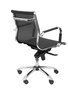 Chaise Barrax confidente Mécanisme d'inclinaison avancé Maille Noir Structure chromée Accoudoirs fixes Sans appui-tête Roulettes pour moquette