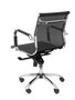 Chaise Barrax confidente Mécanisme d'inclinaison avancé Maille Noir Structure chromée Accoudoirs fixes Sans appui-tête Roulettes pour moquette