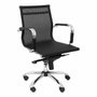 FORÖL Chaise de Bureau Barrax Confidente Maille Noire Structure Chromée