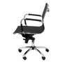 FORÖL Chaise de Bureau Barrax Confidente Maille Noire Structure Chromée
