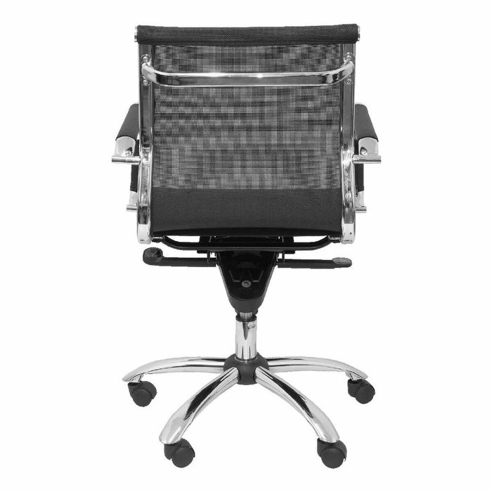 FORÖL Chaise de Bureau Barrax Confidente Maille Noire Structure Chromée